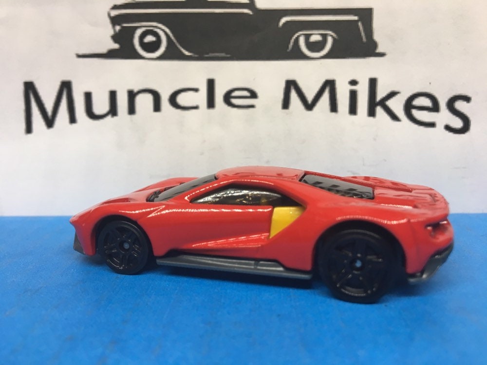 Custom Hot Wheels 17 Ford Gt Race Car Custom Painted RACING RED