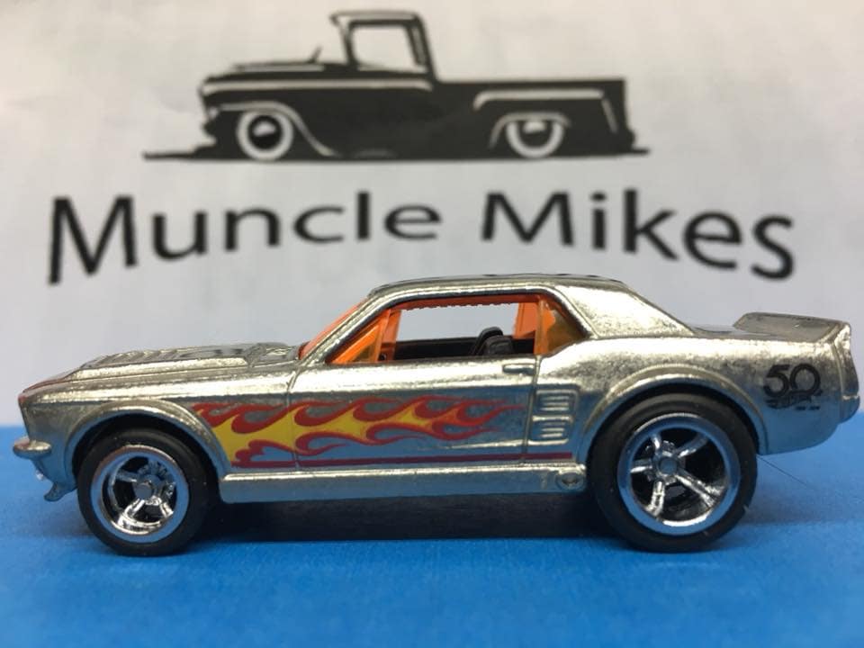 Custom Hot Wheels 67 Ford Mustang GT Zamac Rubber Tires Real Rider Style