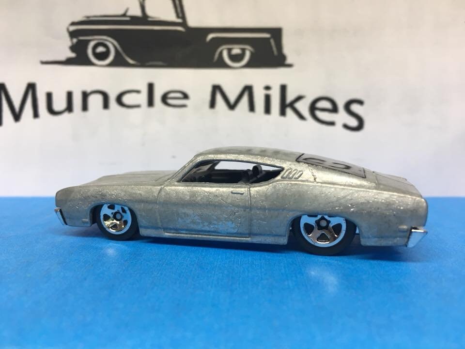 Custom Hot Wheels 69 Ford Torino Talladega Bare Metal