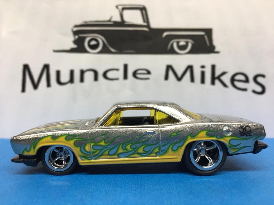 Custom Hot Wheels 68 Plymouth Barracuda Formula S Rubber Tires Real Rider Style