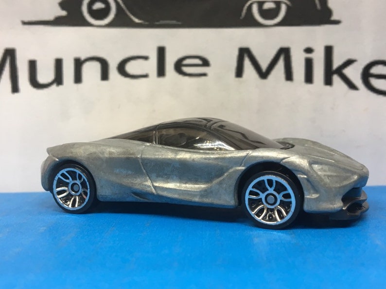 BARE METAL Hot Wheels McLaren 720S Race Car Muscle Car Hot Rod Black Bottom