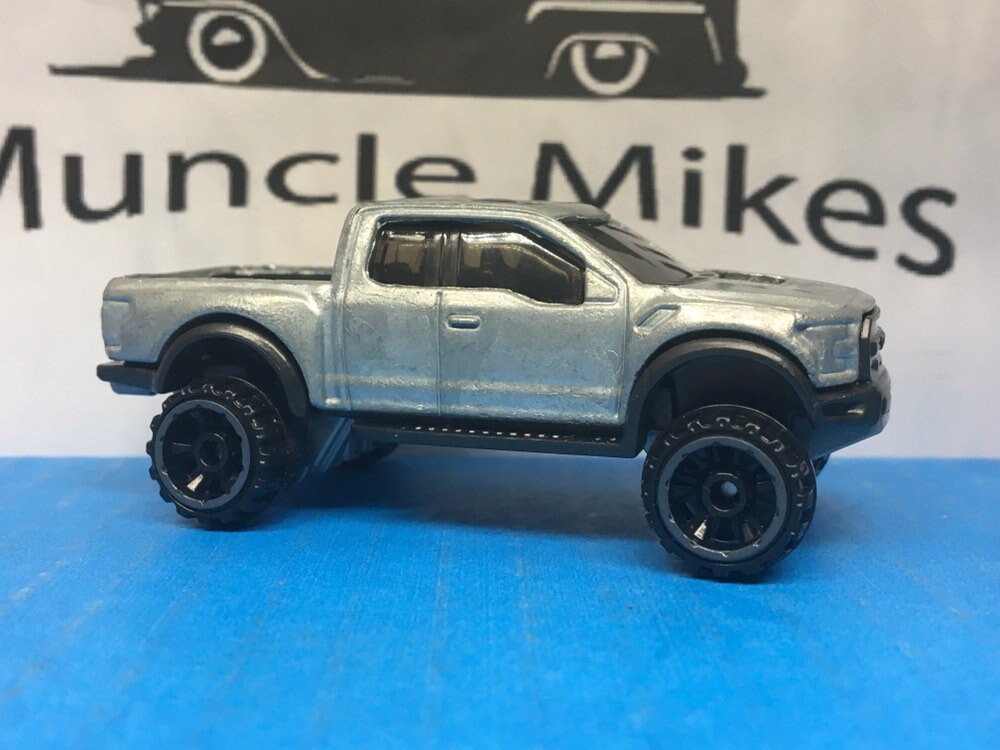 Custom Hot Wheels 2017 Ford f-150 Raptor 6.2 Hot Rod Truck Black Bed BARE METAL Free Shipping!