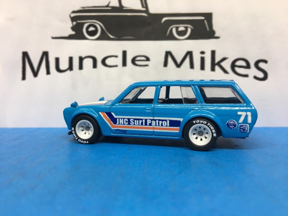 Custom Hot Wheels 1971 Datsun Bluebird 510 Wagon Rubber Tires Real Rider Style Free Shipping!