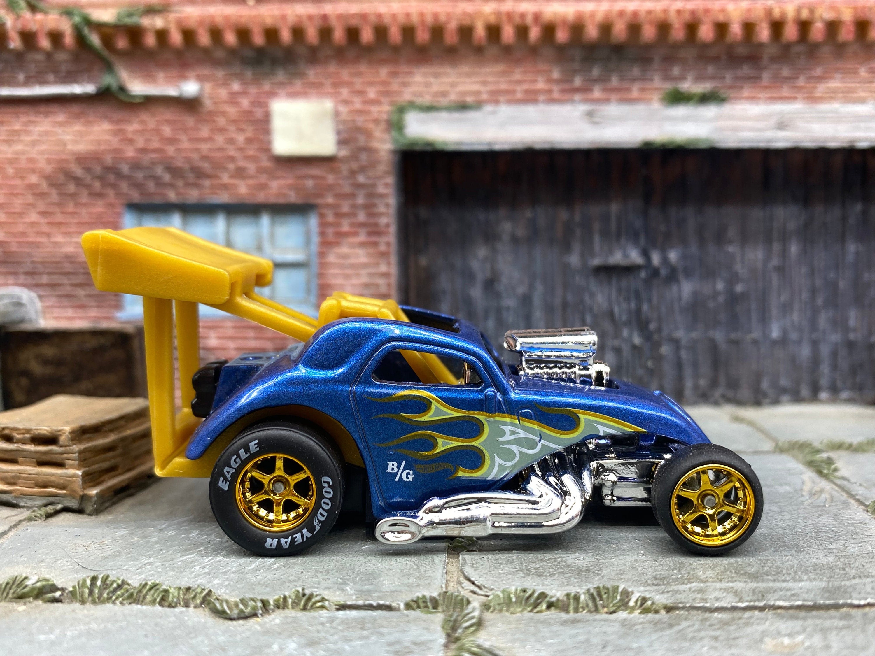 Custom Hot Wheels Fiat 500C Drag Car Blue and Gold Gold Etsy UK
