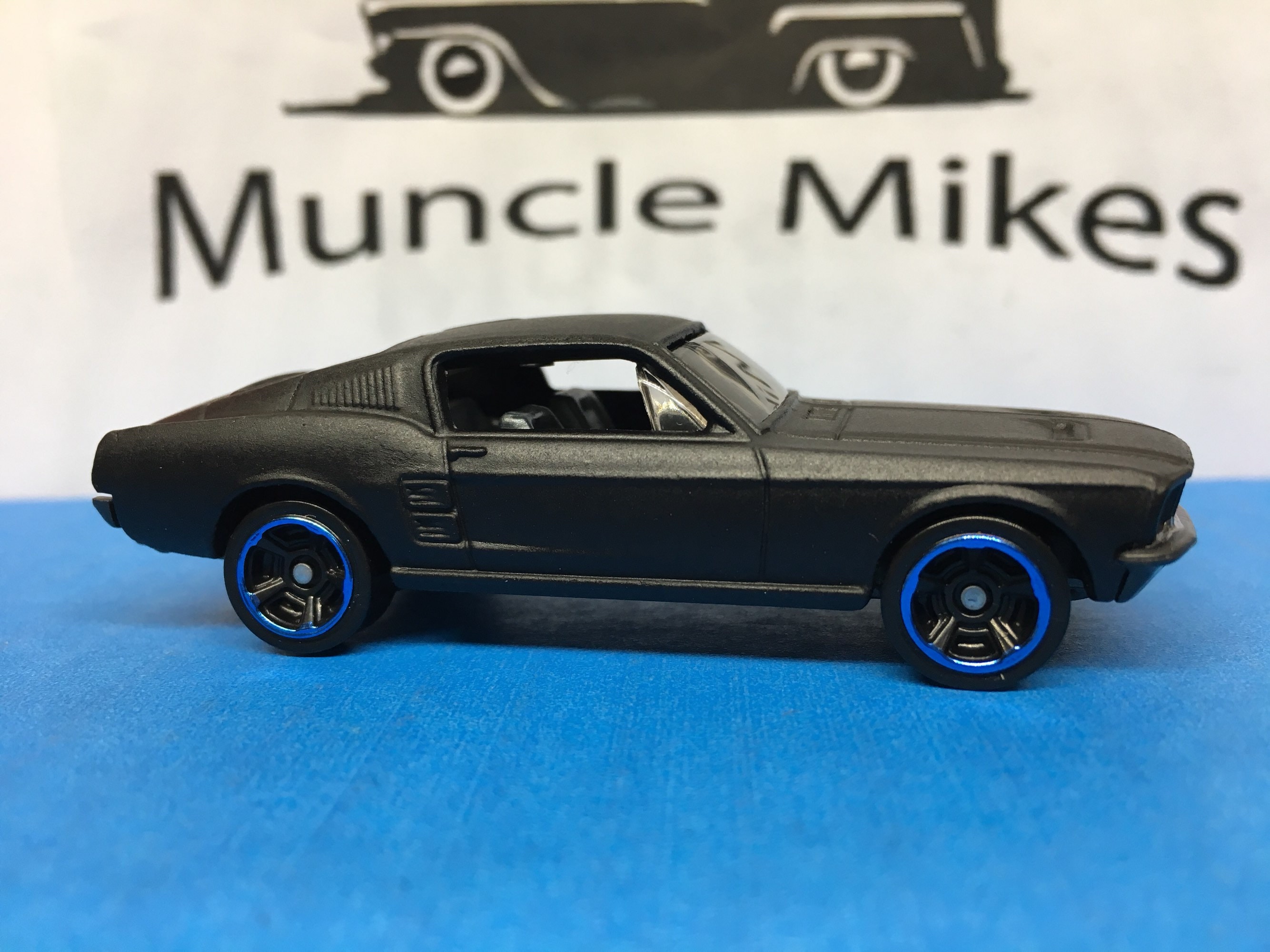 Custom Hot Wheels 1967 Mustang Fastback Eleanor Flat Black