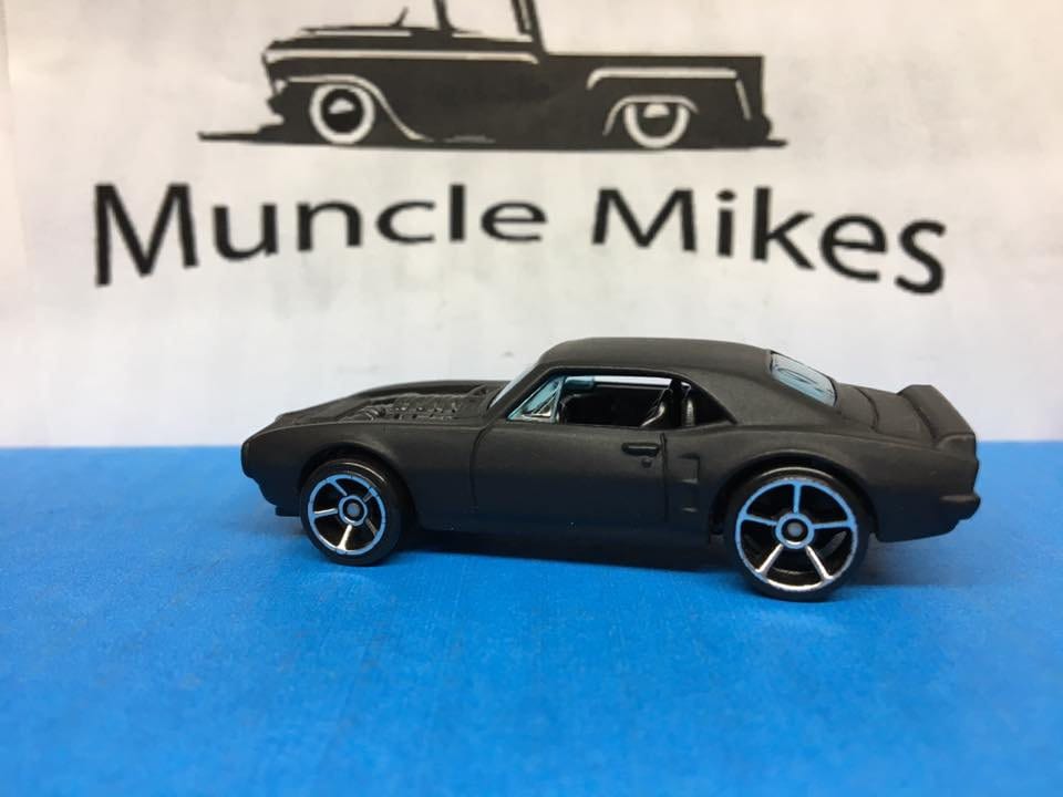 Custom Hot Wheels 67 Pontiac Firebird Flat Black