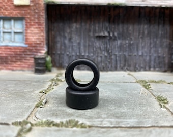 Custom Hot Wheels Wheels and Matchbox Rubber Tires - Plain Race Tires Rubber Tire Drag Slicks 12mm