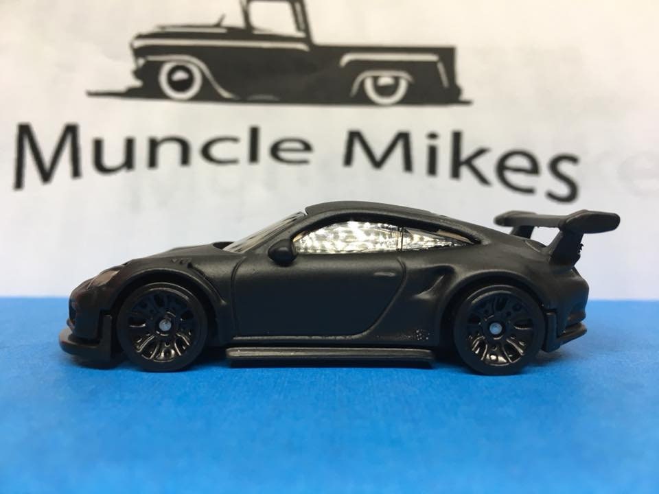 Custom Hot Wheels Porsche 911 Gt3 Rs Flat Black