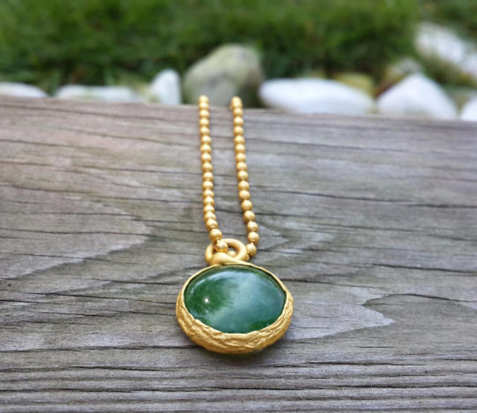 Jade Necklace Gold and Jade Necklace, Green Jade Jewelry, Jade Necklace