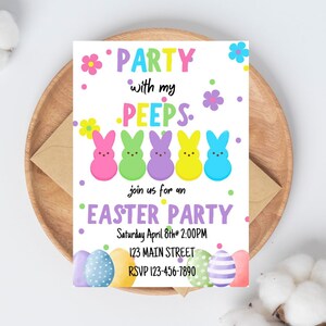 Easter Party Invitation,Easter Invitation, Easter Egg Hunt Invitation, EDITABLE, INSTANT DOWNLOAD