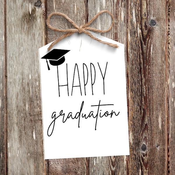 Happy Graduation Gift Tag, Graduation Gift Tag, Graduate gift tag, School Treat Bags, DIGITAL INSTANT DOWNLOAD