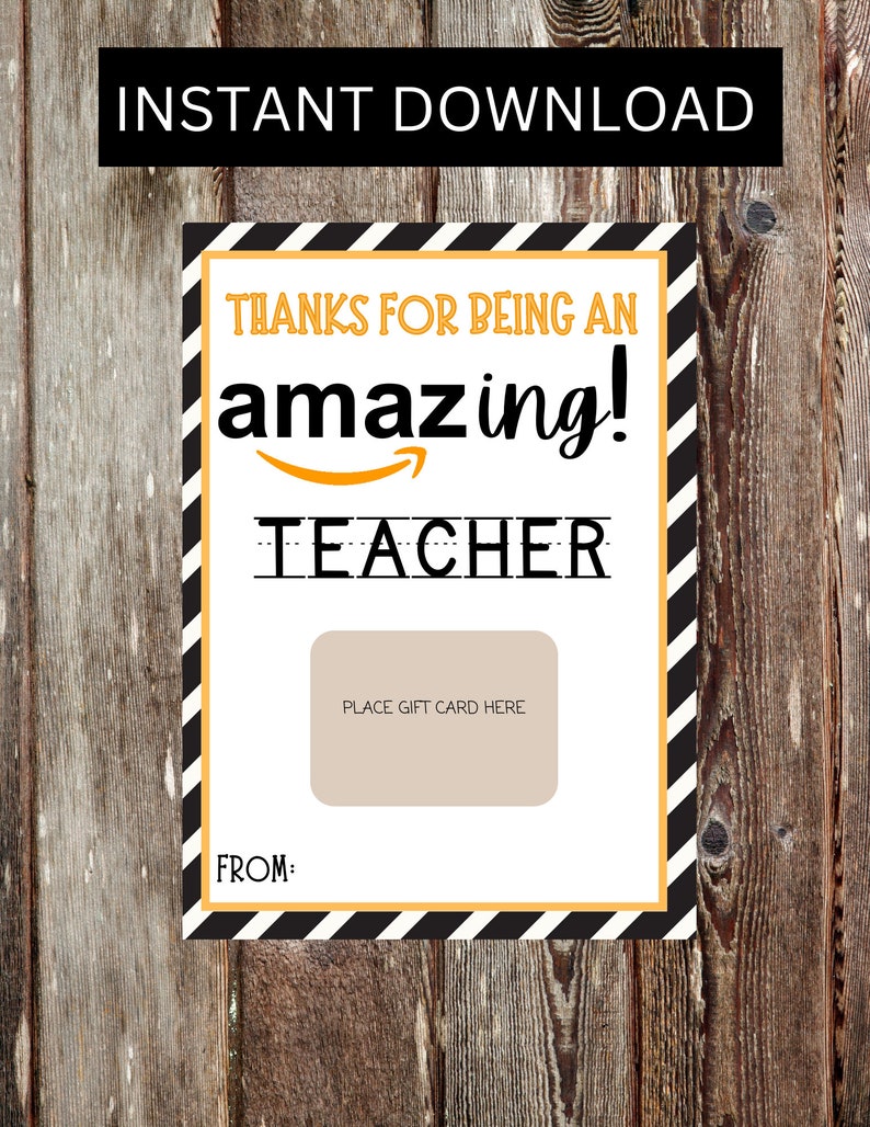 Amazon Teacher Gift Cardback to School Meet the Teacher Etsy