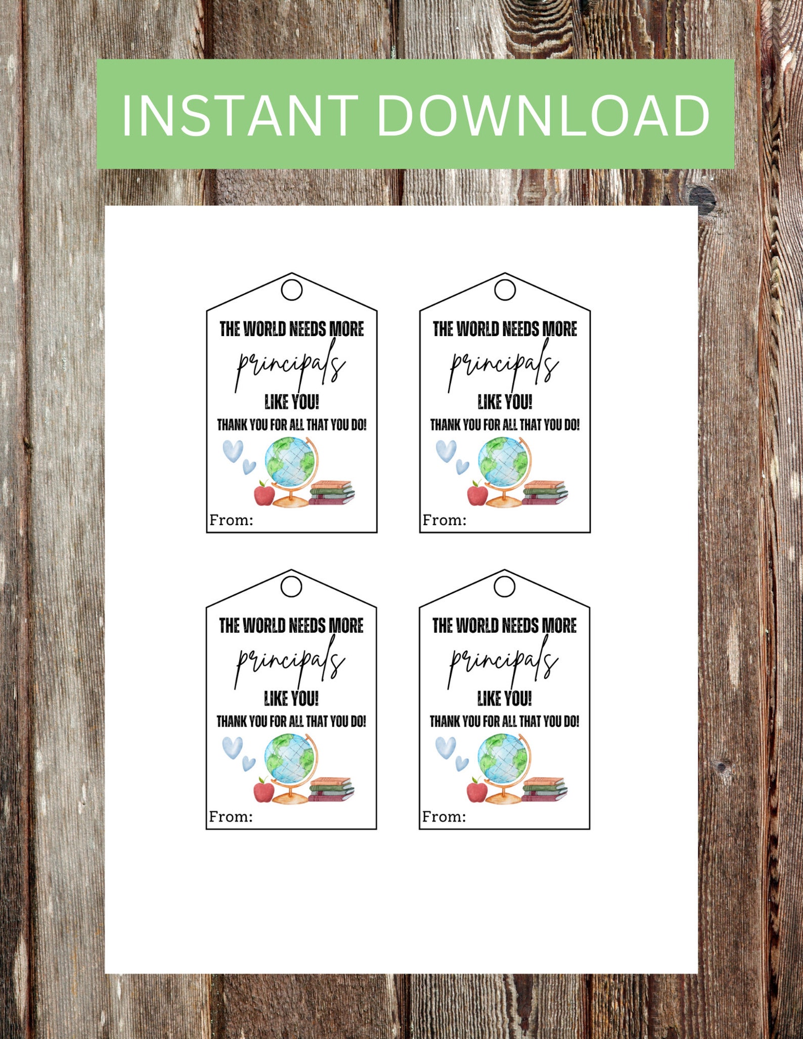 Principal Gift Tag School Principal Gift Teacher - Etsy