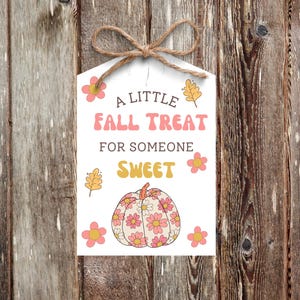 Een beetje herfsttraktatie voor iemand lief cadeaulabel, herfstcadeaulabel, cadeaulabel leraar, cadeaulabel gelukkige herfst INSTANT digitale download