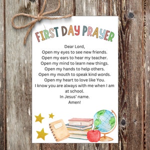 Eerste dag van schoolgebed, eerstedagsgebed, schoolgebed, christelijke school, student terug naar school cadeau, INSTANT digitale download