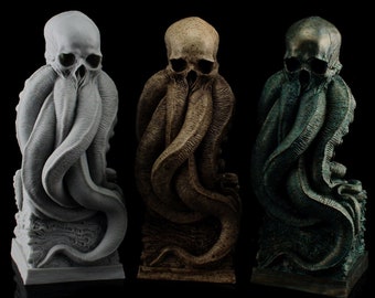 Cthulhu scull bust .H.P.lovecraft handmade sculpture