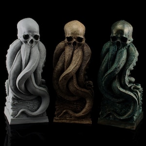 Cthulhu schedel buste .H.P.lovecraft handgemaakte sculptuur