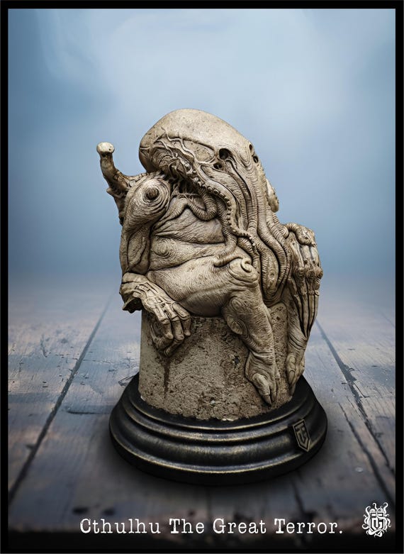 Handmade Cthulhu Resin Statue: H.P. Lovecraft Collectible - Etsy
