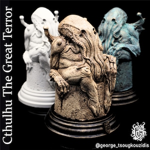 Handgefertigte Cthulhu Resin Statue: H.P. Lovecraft Sammlerstück