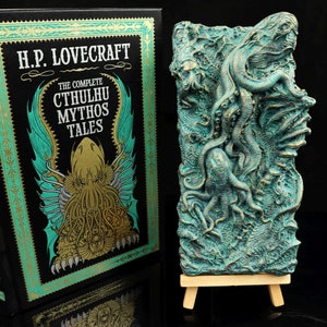 Lovecraft Nightmares Cthulhu &quot;series ver1&quot; . H.P.Lovecraft Bronze painted collectible wallplaque