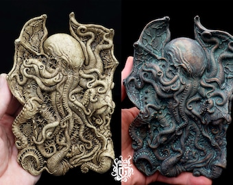 Cthulhu The Primeval wall plaque. H.P.Lovecraft handmade collectible figures