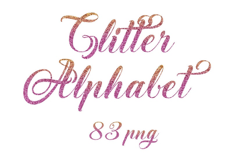 rose gold glitter alphabet cursive font glitter alphabet