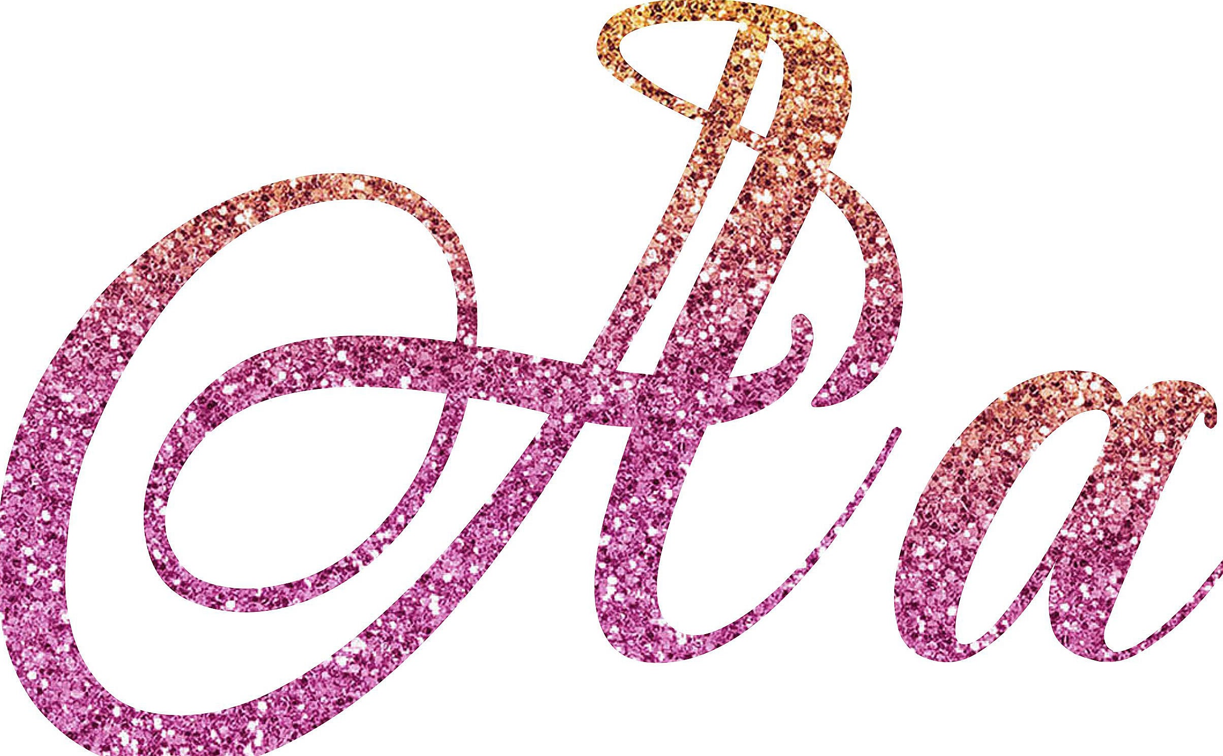 Rose Gold Glitter Alphabet Cursive Font Glitter Alphabet - Etsy