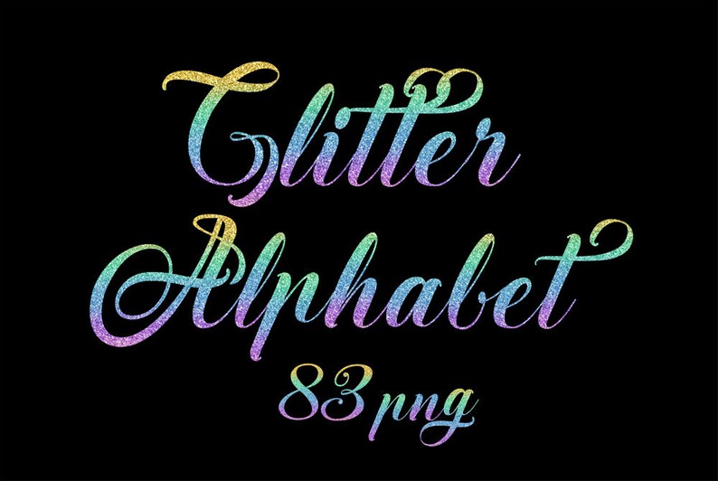 rainbow glitter alphabet clipart png clipart color colorful etsy