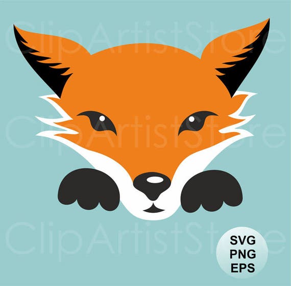 Download Fox Svg Clipart Fox Vector Clip Art Cute Fox Clipart Fox Svg Etsy