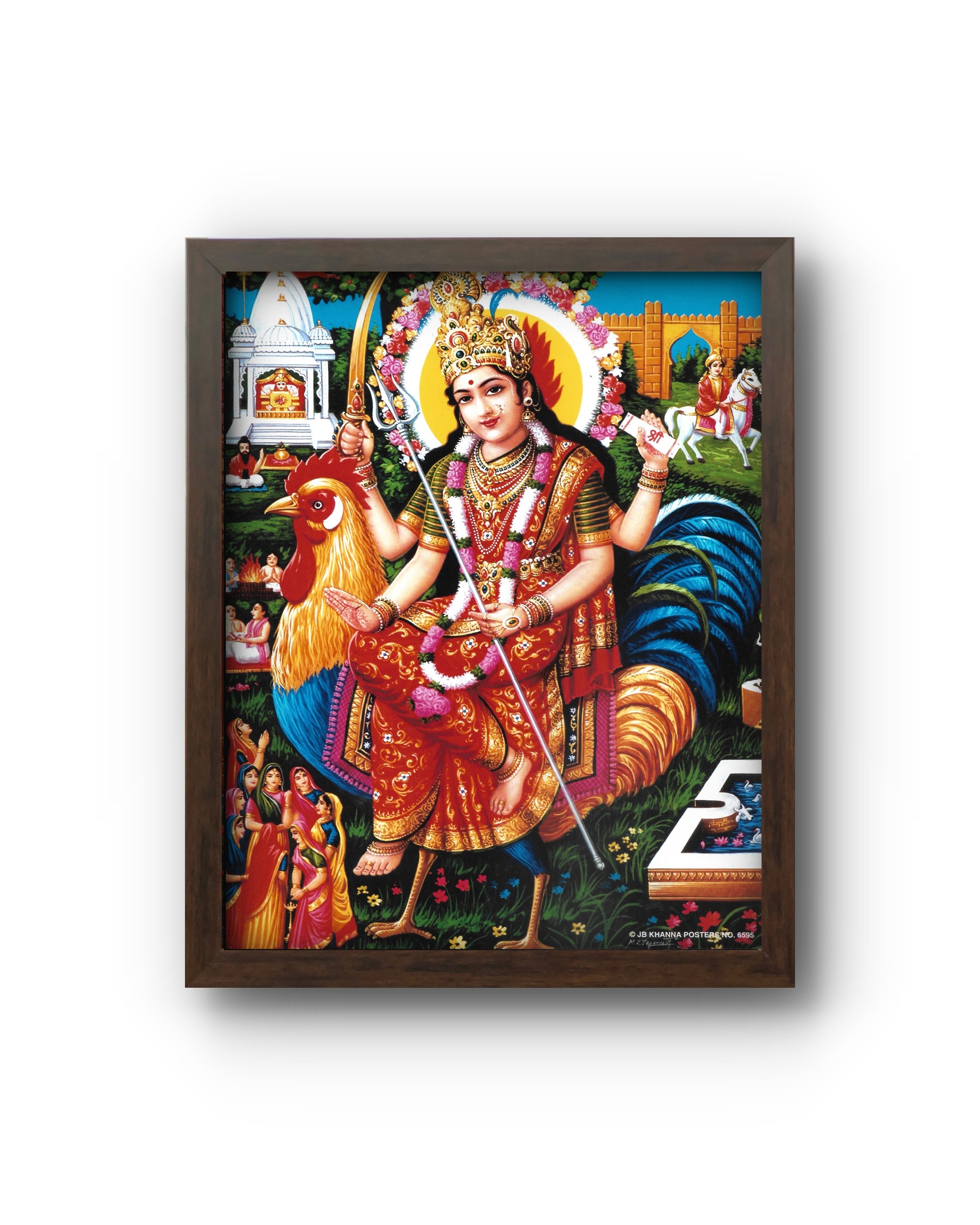 Bahuchara Mata - Picture Frame With Photo Print - Prayer Room / Mandir ...