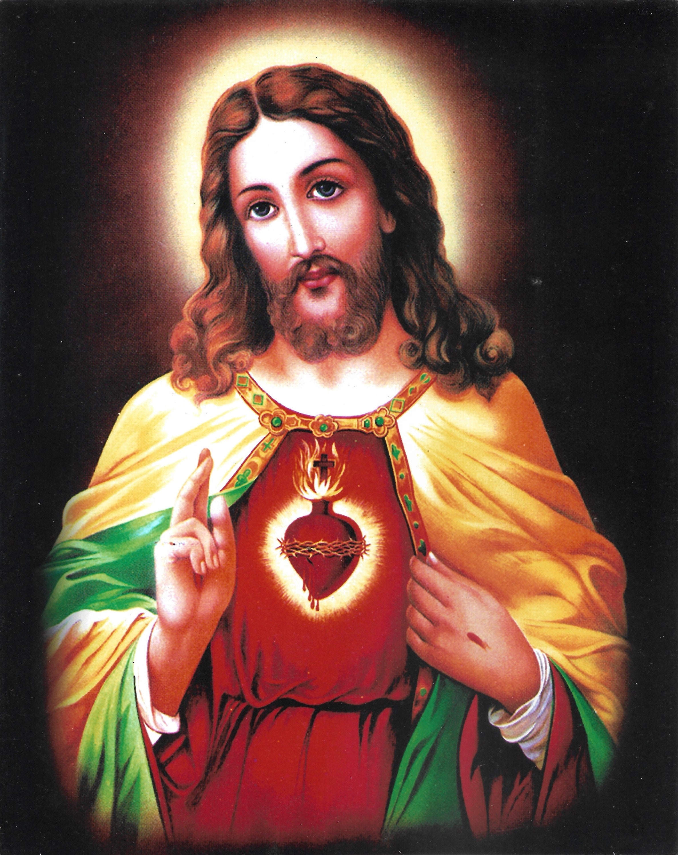 イエス・キリストの信仰 - 写真プリント付き額縁 - 祈祷室/マン