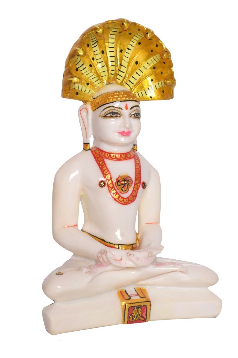 Jain Lord Parshvanatha Parasnath Hand Crafted Marble Idol Jain Lord Parshvanatha Parasnath Hand Crafted Marble Idol