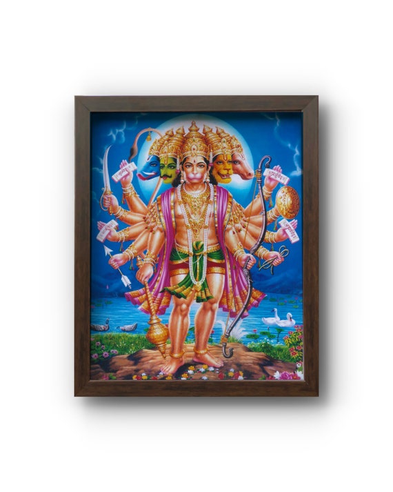 Panchmukhi Hanuman Ji / Bajrangbali Picture Frame With Photo - Etsy Panchmukhi Hanuman Ji / Bajrangbali Picture Frame With Photo - Etsy