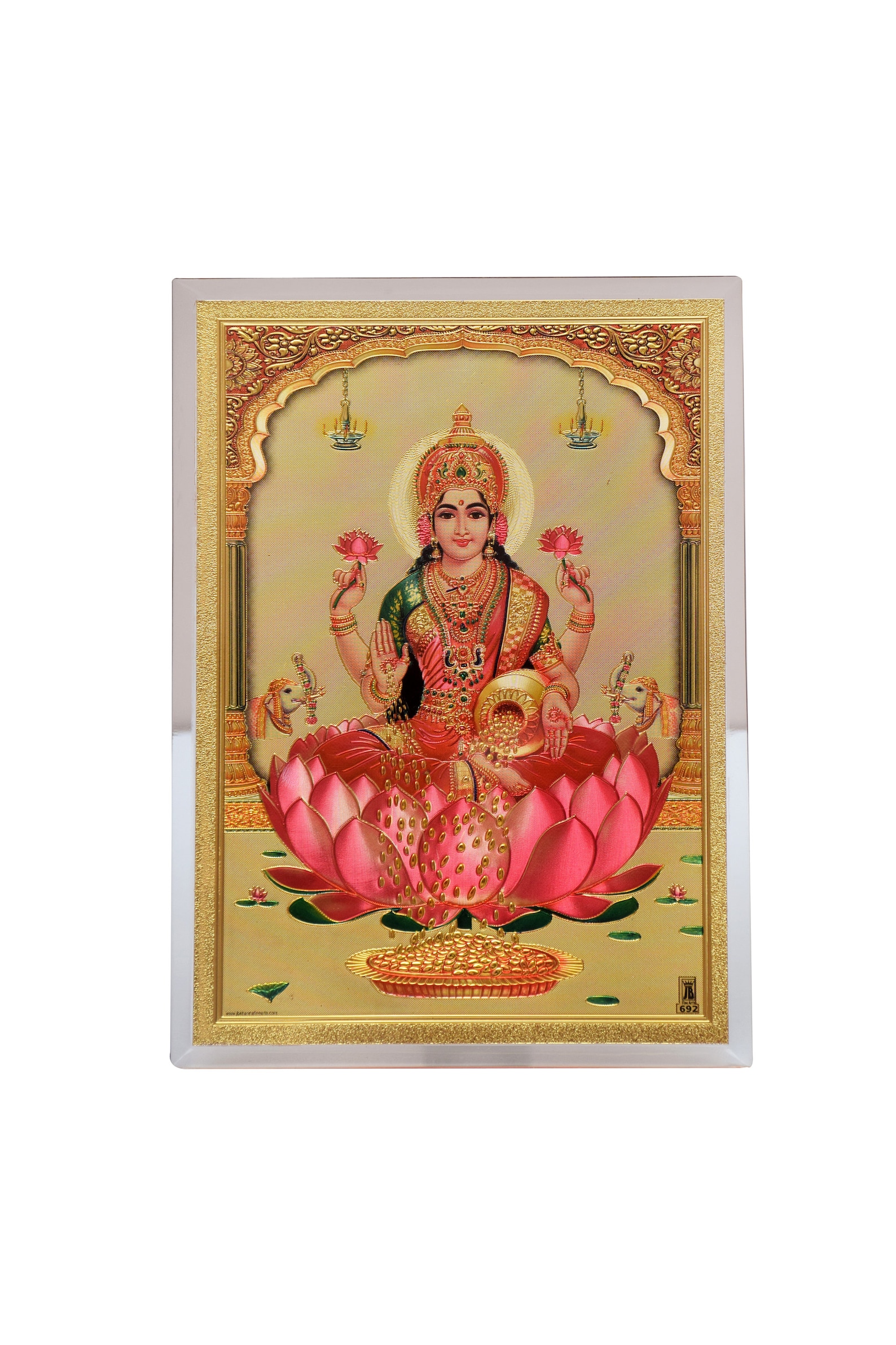 Lakshmi Maa Acrylic Photo Frame High Quality Golden Foil Etsy