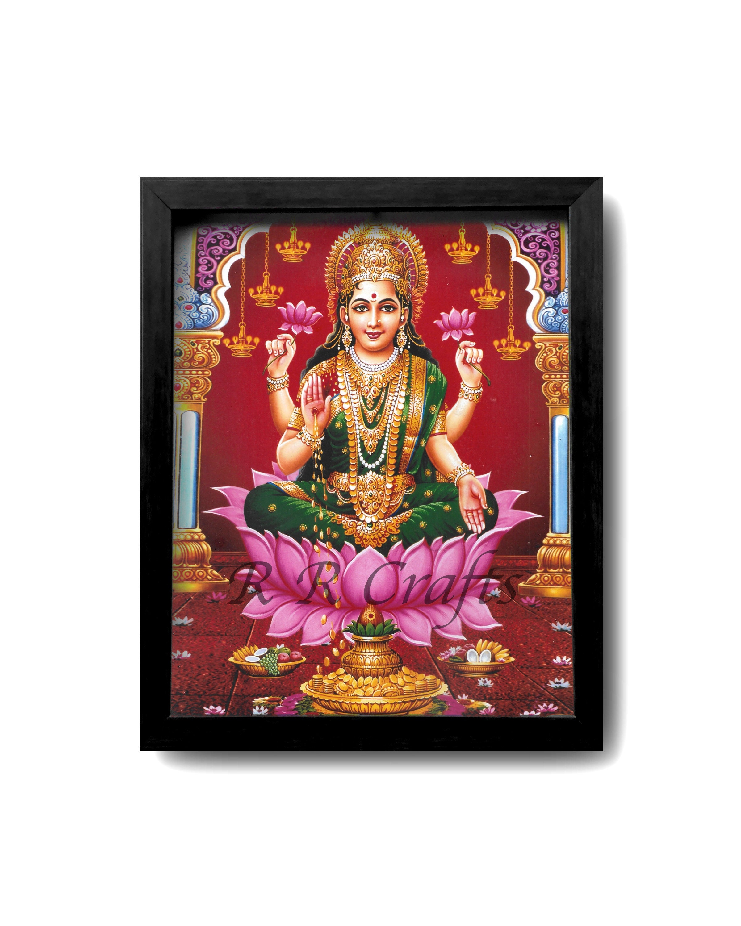 Laxmi Narayana - Picture Frame With Photo Print - Hindu Prayer Room ...