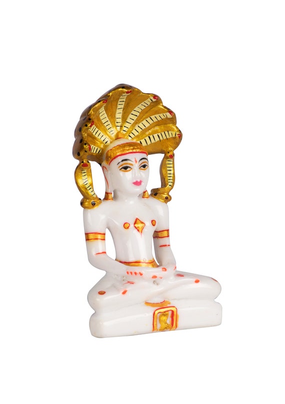 Jain Lord Parshvanatha Parasnath Hand Crafted Marble Idol Jain Lord Parshvanatha Parasnath Hand Crafted Marble Idol