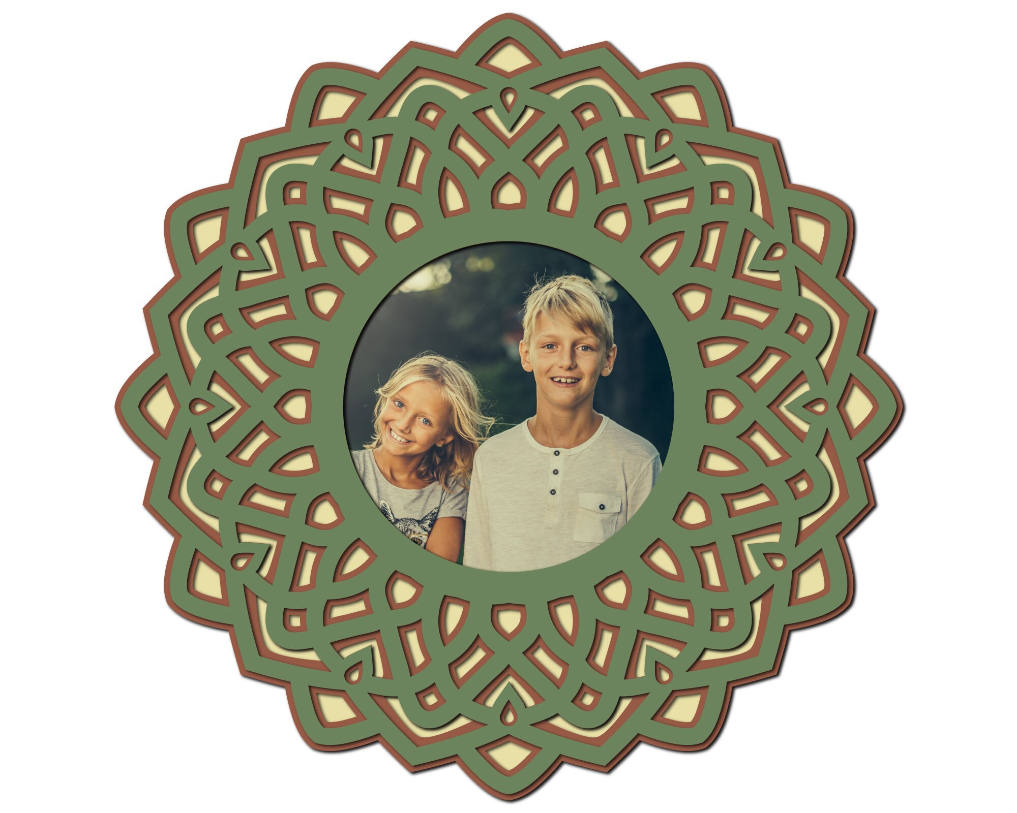 Download Multi Layer Wreath Circle Frame Svg Laser Cut File Cricut Etsy