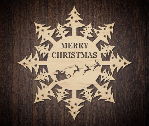 christmas door hanging template for laser cutting santa etsy