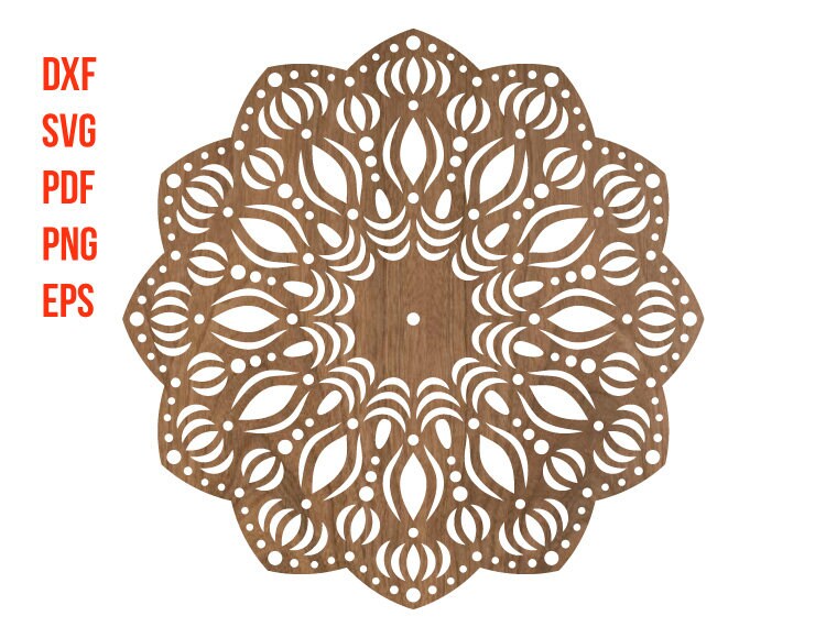 Download Mandala Clock Design for Laser Cutting Mandala Stencil | Etsy