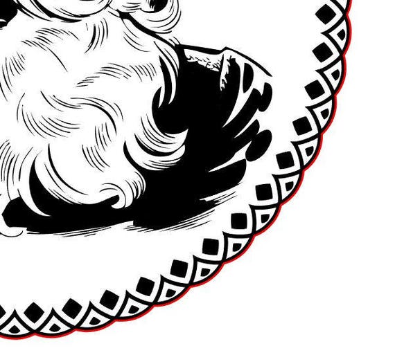Laser Etched Santa Claus Template Vinyl Cut Svg Santa Claus Etsy