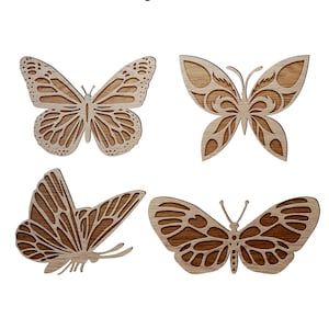 Butterfly Svg Bundle Laser Cut Template. Motyle Rysunek Wycinany Plik Dxf Cnc. Model Grawerowania Laserowego Skrzydeł Motyla Wzór Wektor