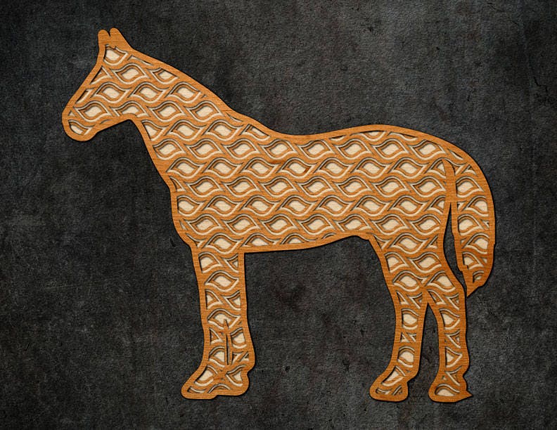 Download Multi-Layer XXL Horse Wall Decor Template for Laser ...
