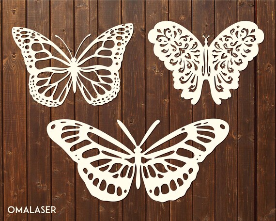 Download Cut Out Butterfly Vector Bundle For Laser Cutting Cnc Vector Etsy