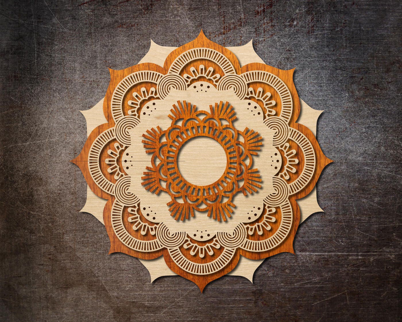 XXL Multi-Layered Mandala Vector Plan for Laser Cutting | Etsy