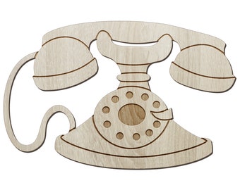 Vintage telefoon lasergesneden bestand, Glowforge SVG DXF (digitale download)