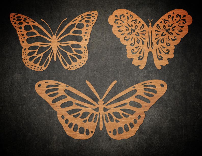 Download Cut Out Wooden Butterfly Wall Decor Template for Laser ...