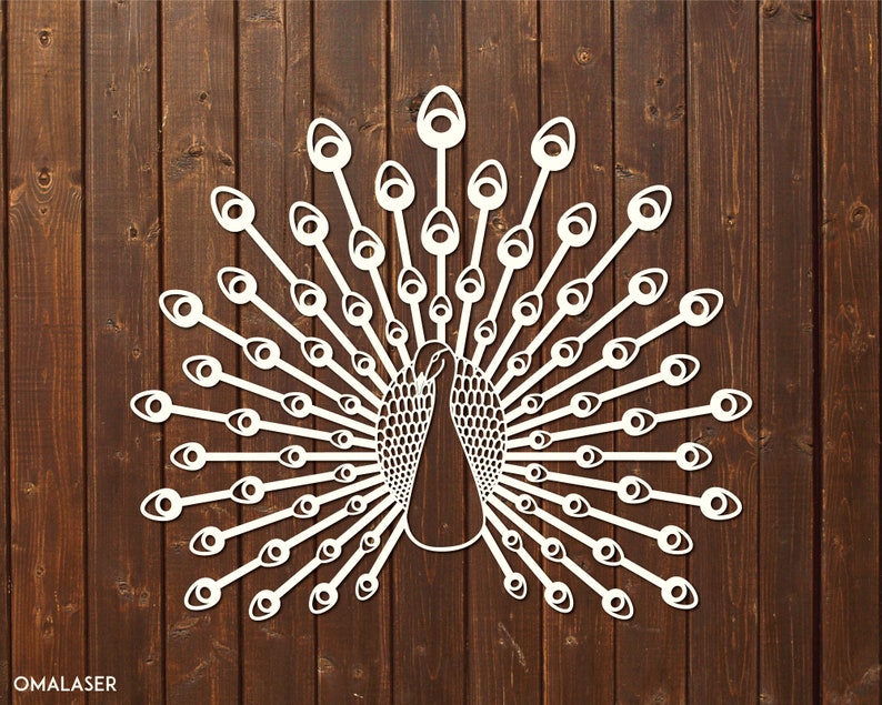 Download Peacock SVG file. Laser cutting DXF file Peacock. Cnc | Etsy