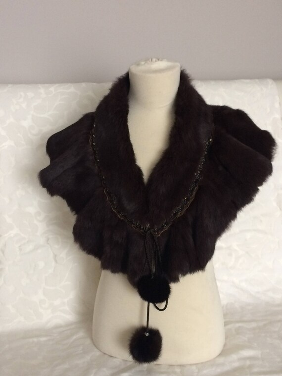 Rabbit fur collar discount