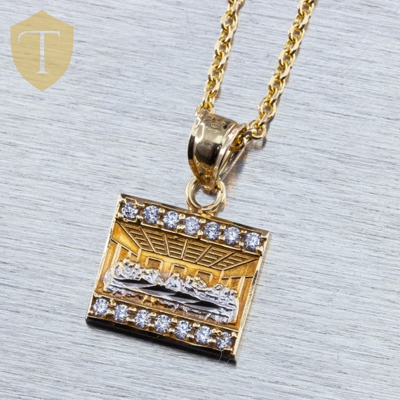 14K Yellow Gold Cubic Zirconia Last Supper Pendant (pendant Only