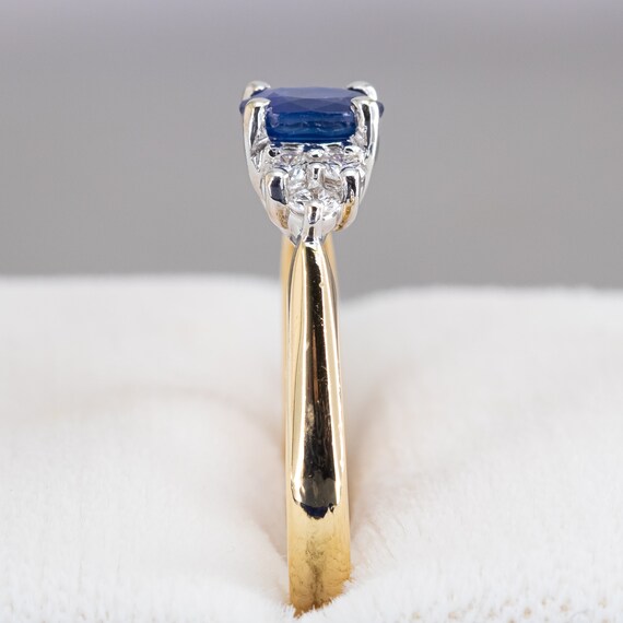 14K Two Toned Gold Sapphire & Diamond Ladies Vint… - image 10